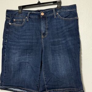Dark Blue Denim Bermuda Shorts